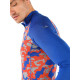 Men's Merino Asker Zip Long Sleeve Tee Shirts Top Base Layer  Blue