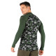 Men's Merino Asker Zip Long Sleeve Tee Shirts Top Base Layer Green