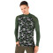 Men's Merino Asker Zip Long Sleeve Tee Shirts Top Base Layer Green