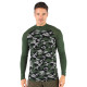 Men's Merino Asker Zip Long Sleeve Tee Shirts Top Base Layer Green