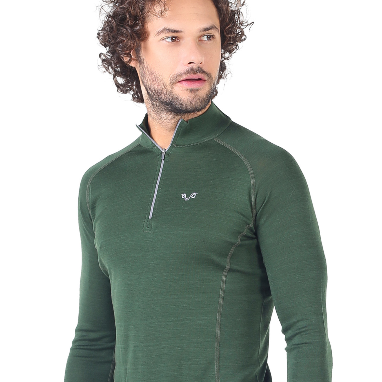 Men's Merino Astro Long Sleeve Top Base Layer Green