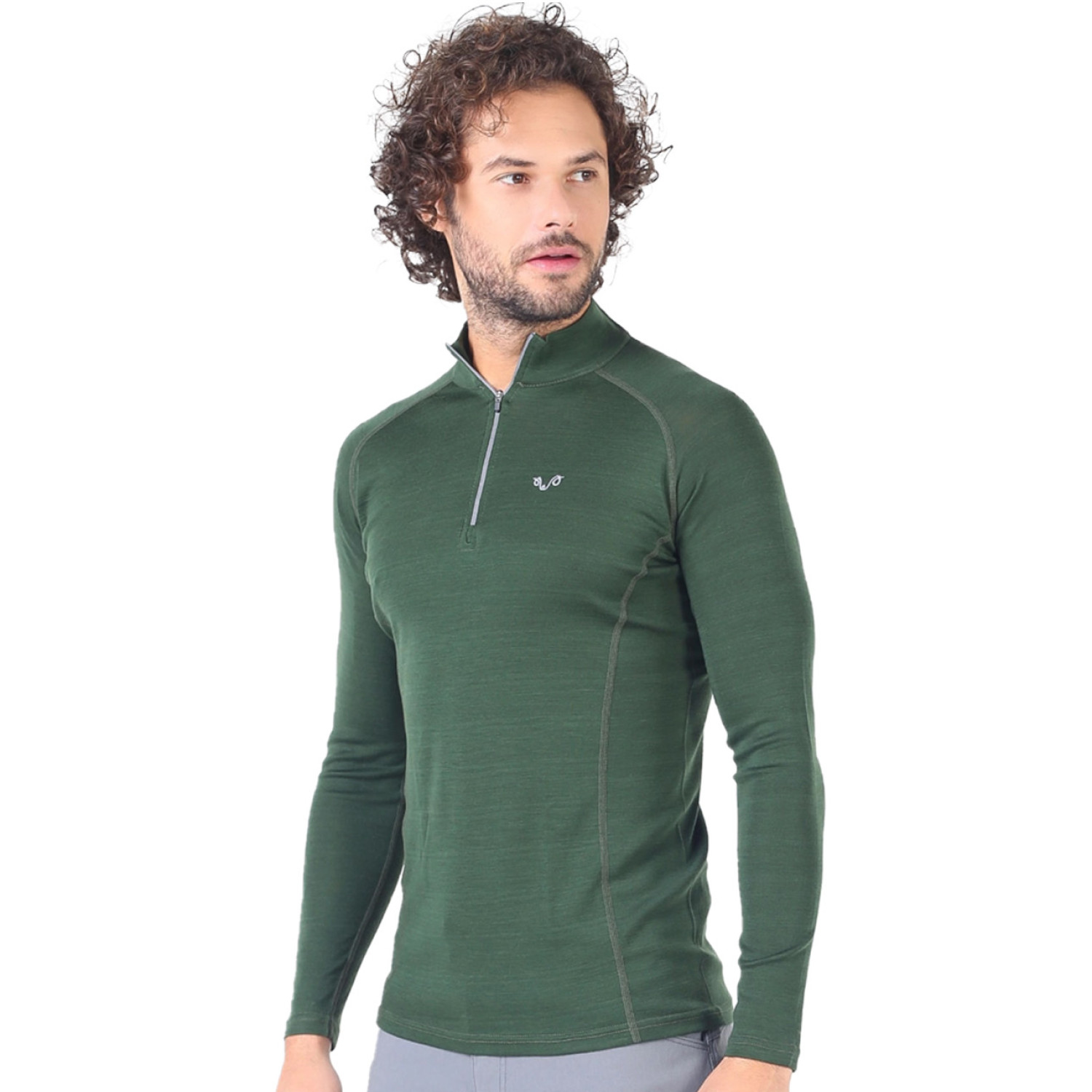 Men's Merino Astro Long Sleeve Top Base Layer Green