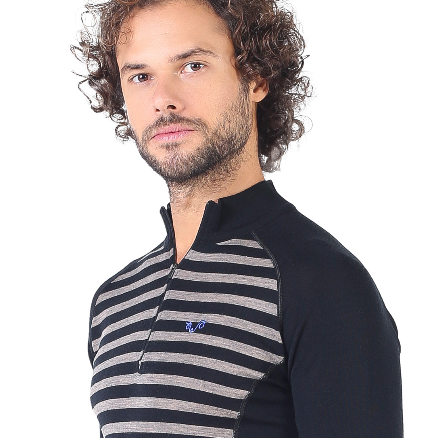 Men's Merino Astro Long Sleeve Top Base Layer Striped
