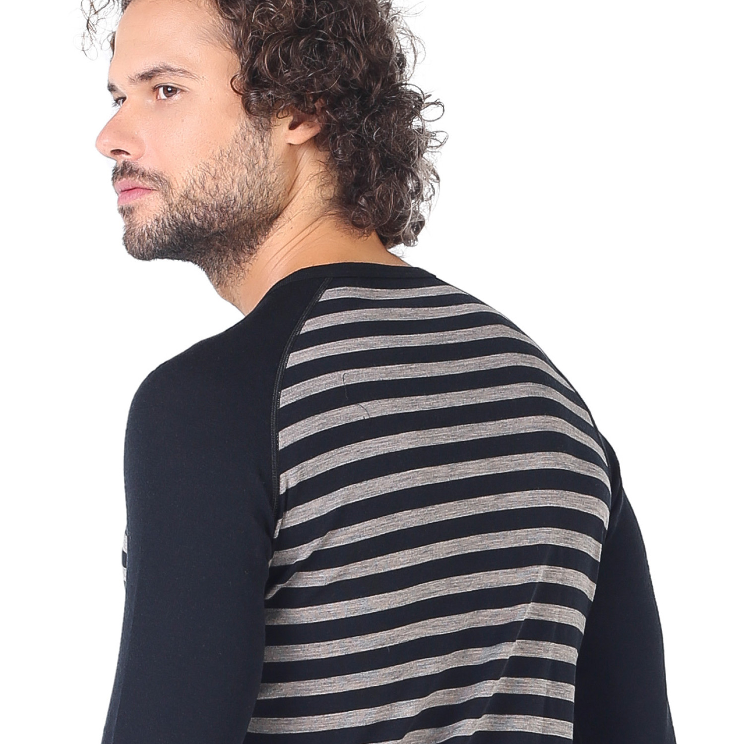 Men's Merino Astro Long Sleeve Top Base Layer Striped