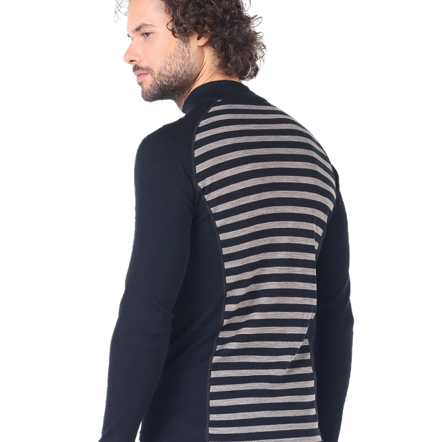 Men's Merino Astro Long Sleeve Top Base Layer Striped