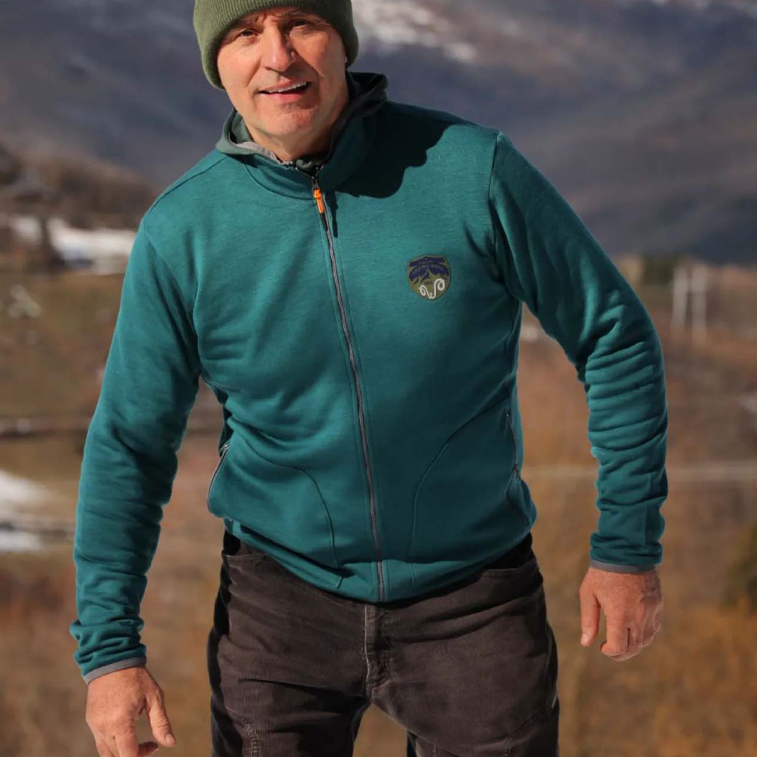 Men's Merino Bornova Insulated Full Zip Jacket & Coat for Winter Green