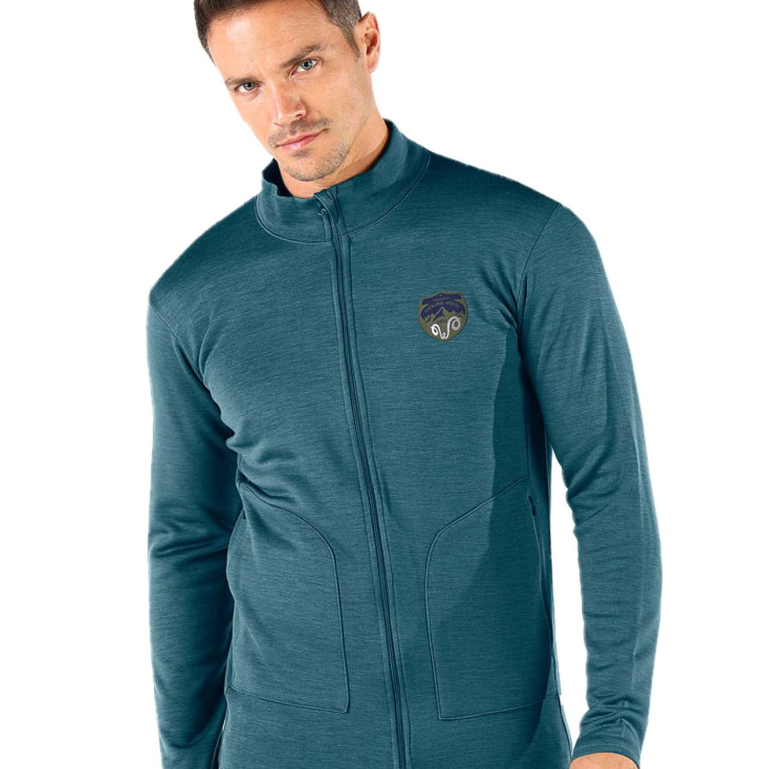 Men's Merino Bornova Insulated Full Zip Jacket & Coat for Winter Green