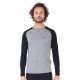 Men's Merino Brant Long Sleeve Tee Shirts Top Base Layer Black
