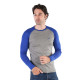 Men's Merino Brant Long Sleeve Tee Shirts Top Base Layer Blue