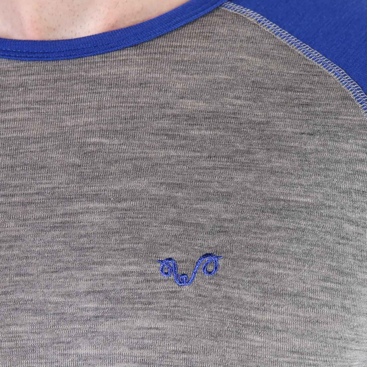 Men's Merino Brant Long Sleeve Tee Shirts Top Base Layer Blue