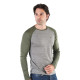 Men's Merino Brant Long Sleeve Tee Shirts Top Base Layer Green