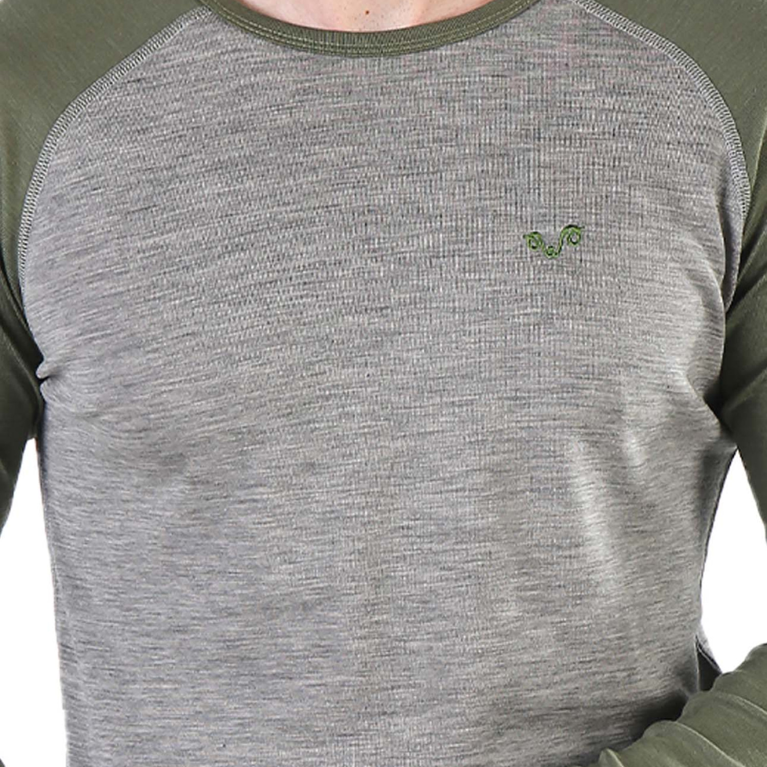 Men's Merino Brant Long Sleeve Tee Shirts Top Base Layer Green