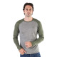 Men's Merino Brant Long Sleeve Tee Shirts Top Base Layer Green