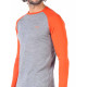 Men's Merino Brant Long Sleeve Tee Shirts Top Base Layer Orange