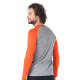 Men's Merino Brant Long Sleeve Tee Shirts Top Base Layer Orange