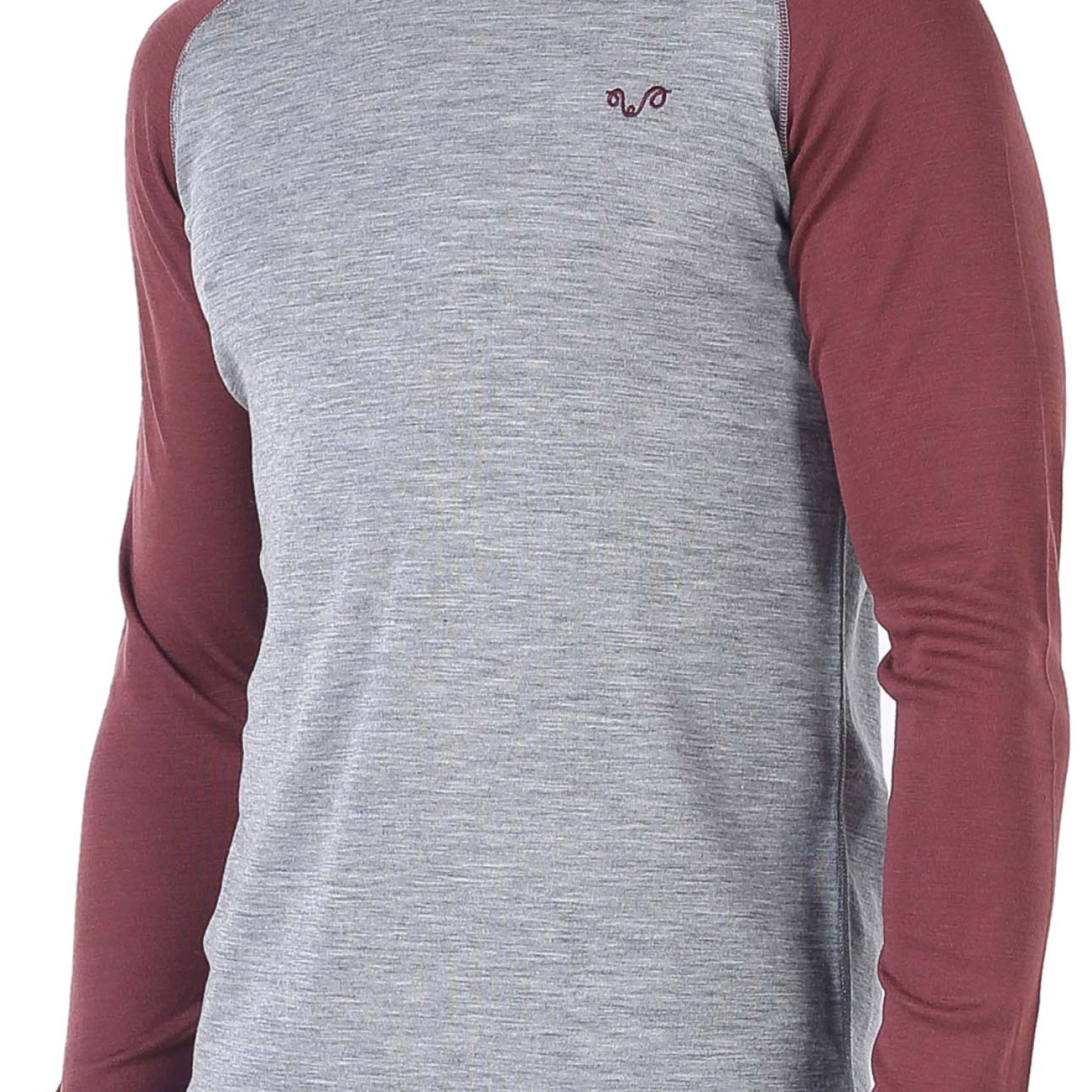 Men's Merino Brant Long Sleeve Tee Shirts Top Base Layer Purple