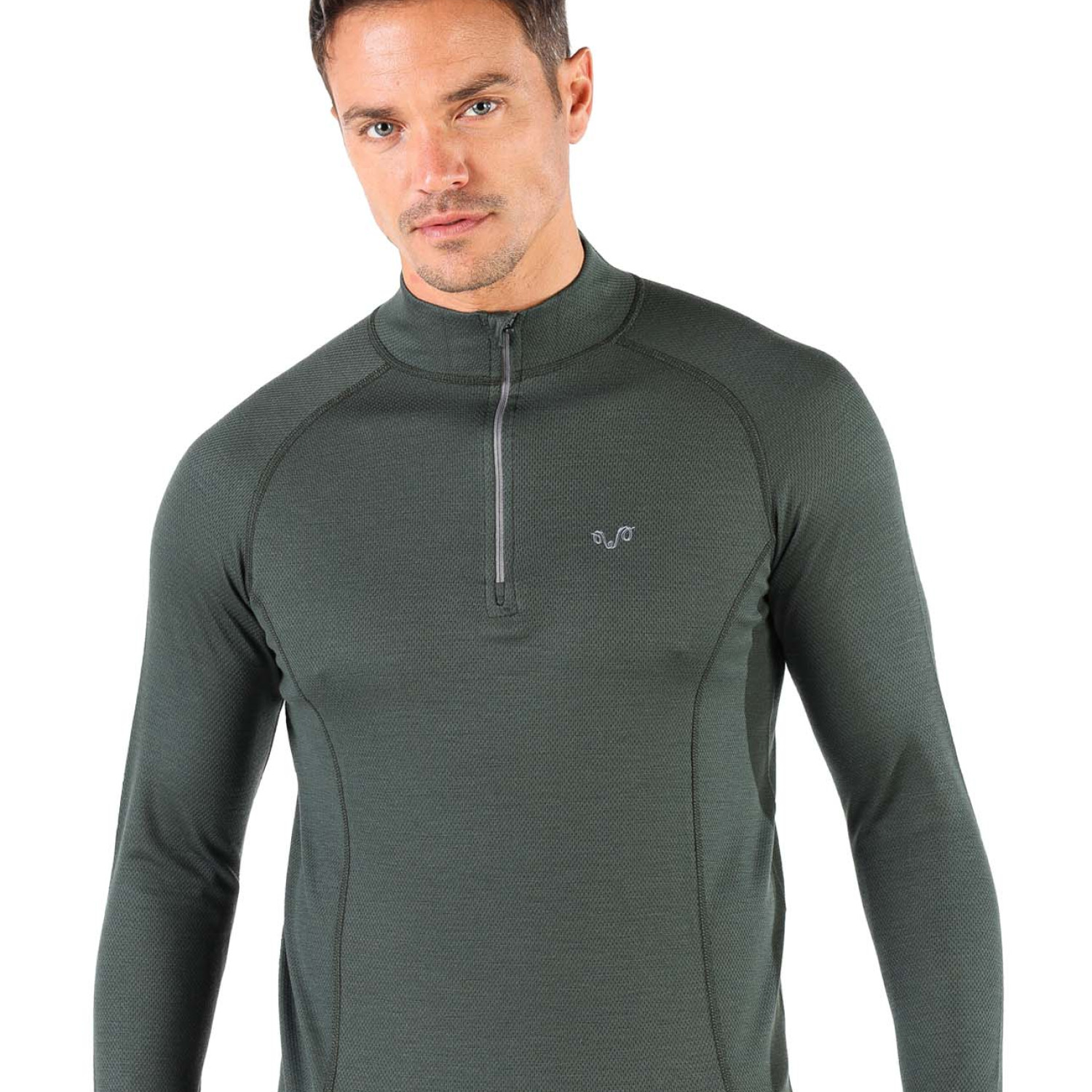 Men's Merino Halldor Long Sleeve Tee Shirts Top Base Layer Green