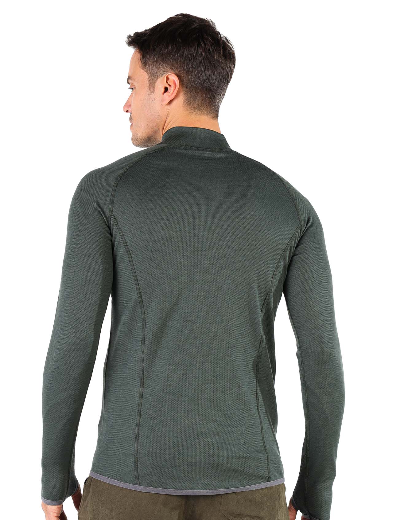Men's Merino Halldor Long Sleeve Tee Shirts Top Base Layer Green