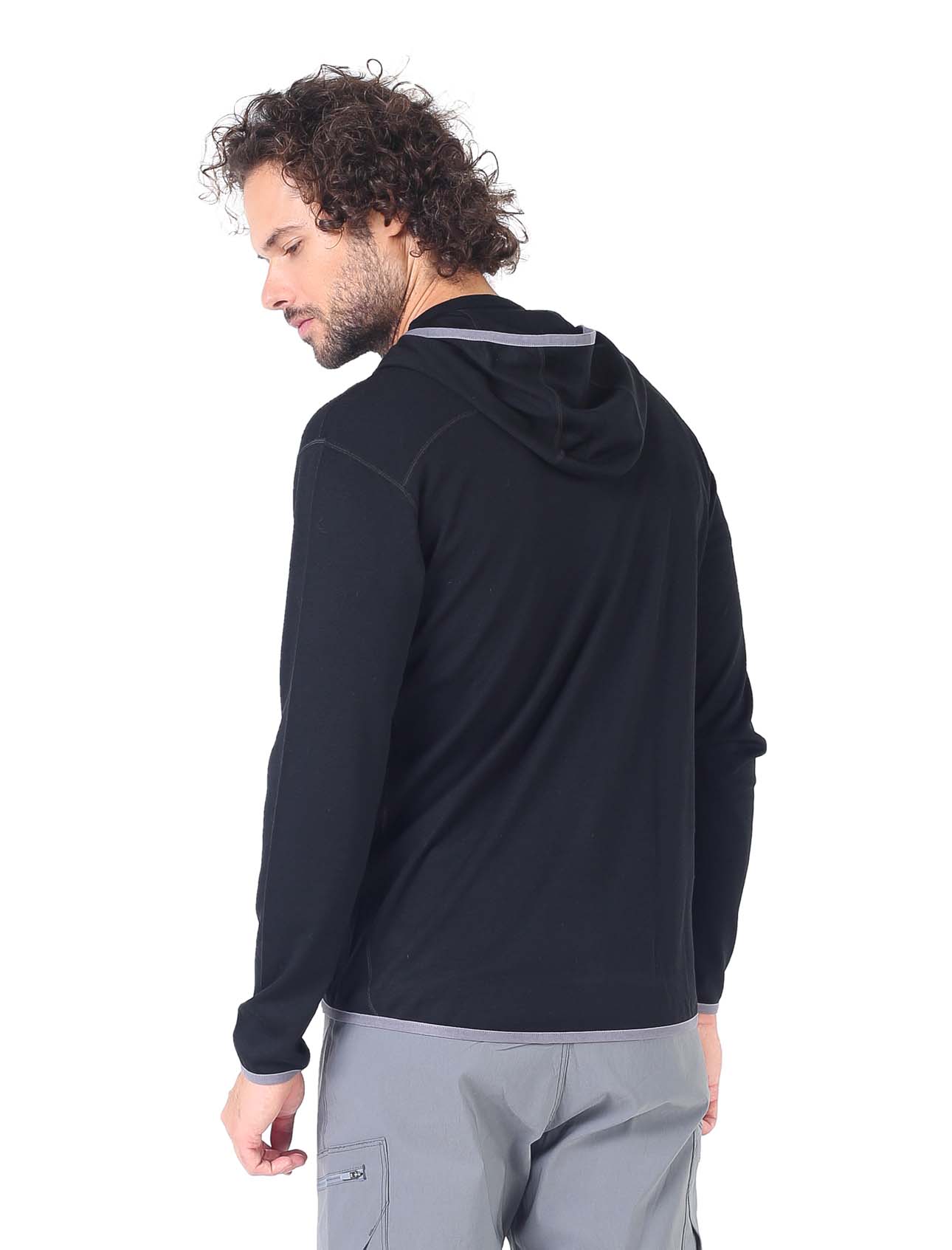 Men's  Merino Maestro Thermal Hooded Sweatshirt Zip Black