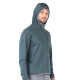 Men's  Merino Maestro Thermal Hooded Sweatshirt Zip Green