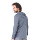 Men's  Merino Maestro Thermal Hooded Sweatshirt Zip Gray