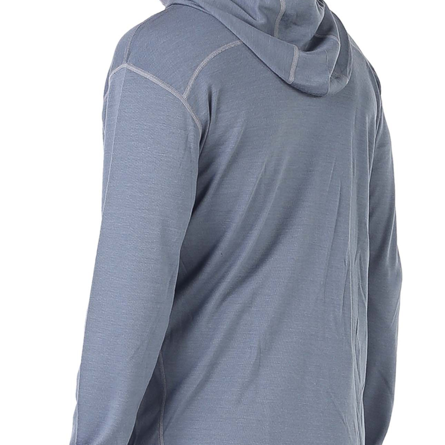 Men's  Merino Maestro Thermal Hooded Sweatshirt Zip Gray