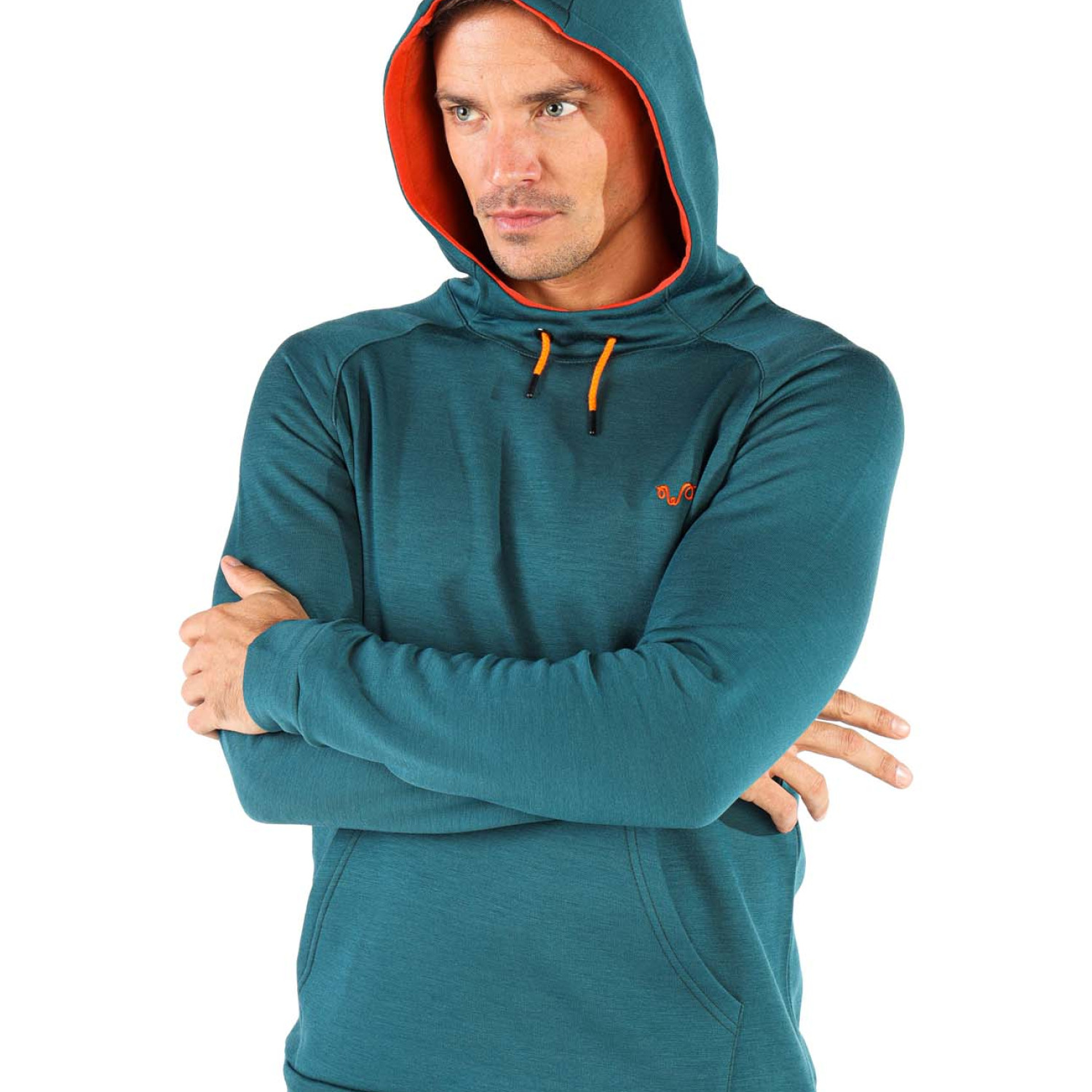 Men's Merino Scout Long Sleeve Pullover Hoodie Green