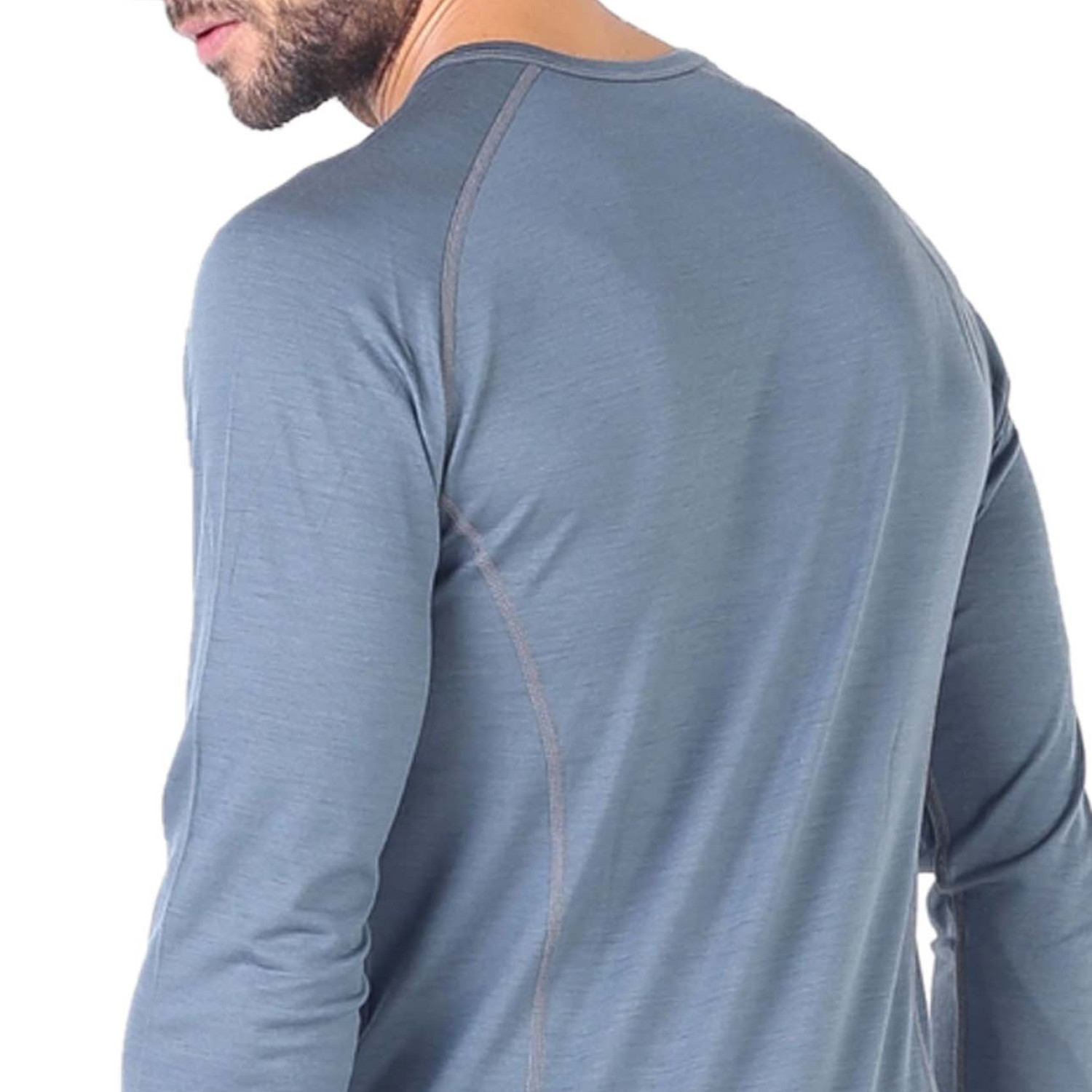 Men's Merino Eris Long Sleeve Tee Shirts Top Base Layer Gray
