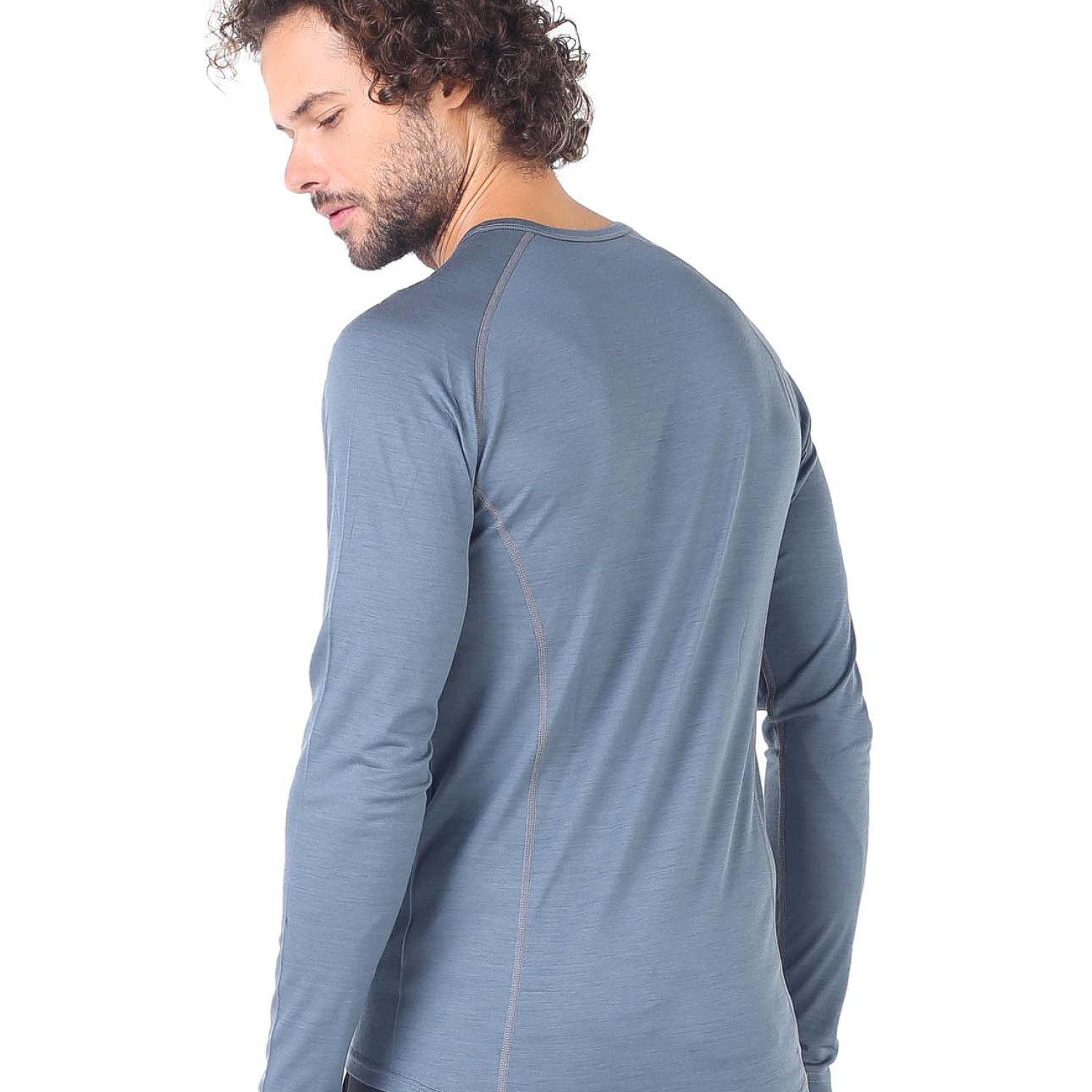Men's Merino Eris Long Sleeve Tee Shirts Top Base Layer Gray