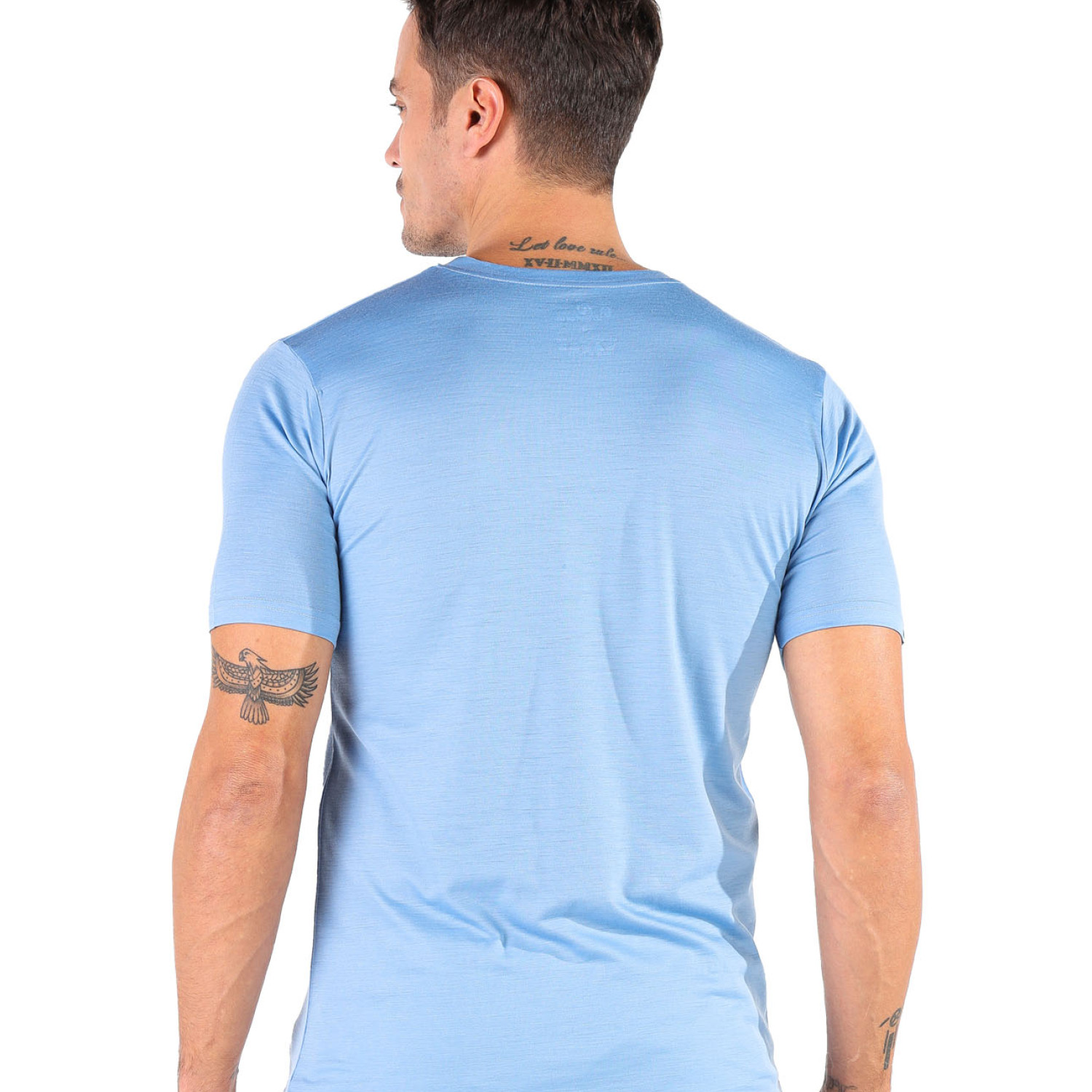 Men's Merino Notus Short Sleeve T-Shirt Crew Neck Blue
