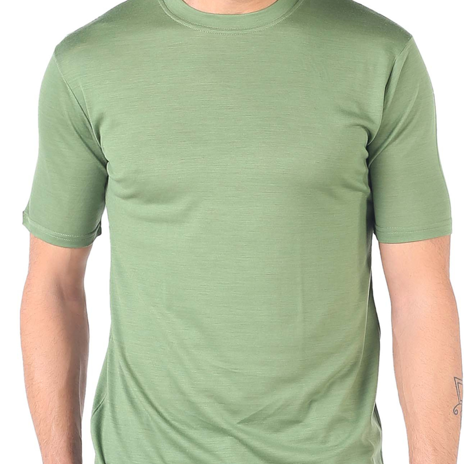 Men's Merino Notus Short Sleeve T-Shirt Crew Neck Green