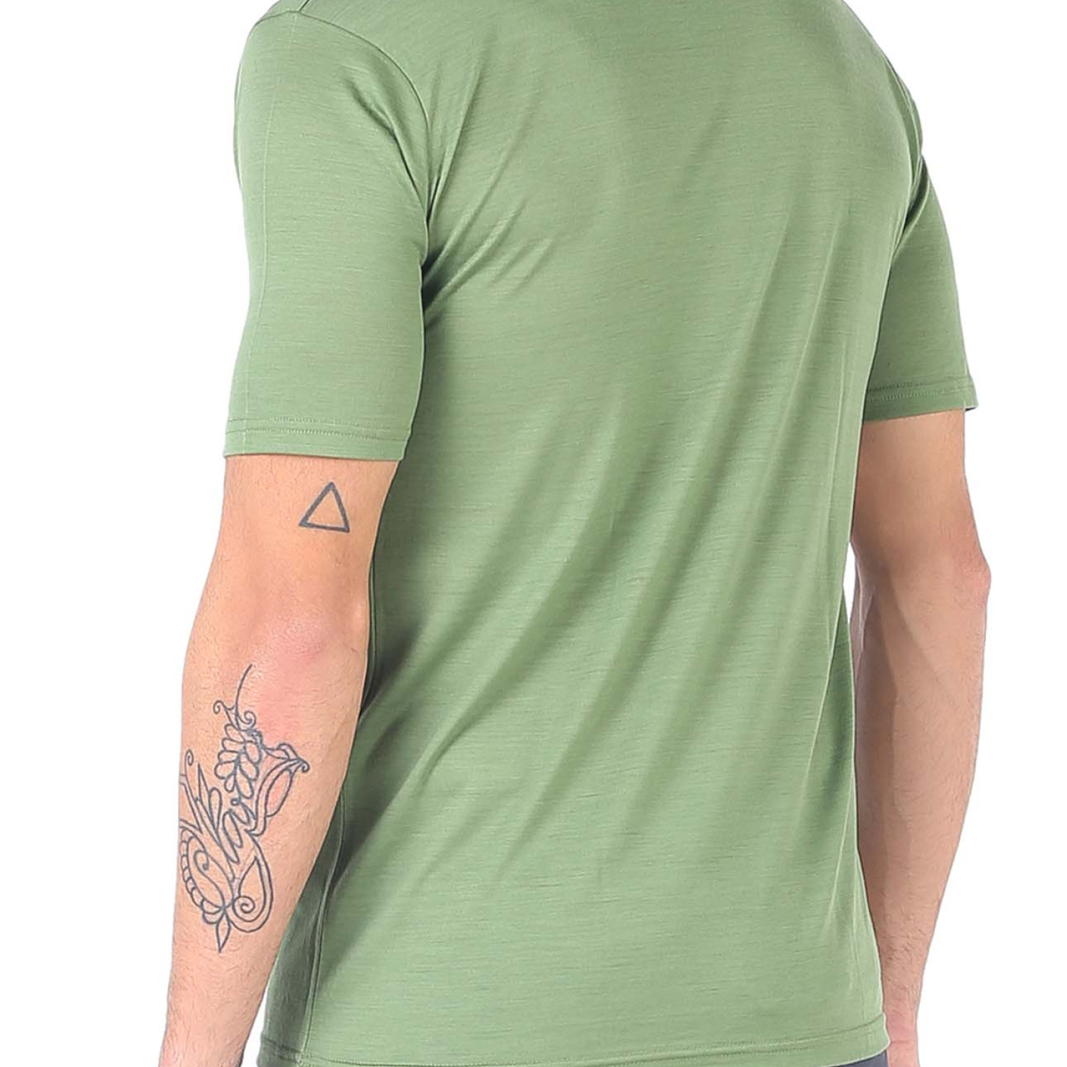 Men's Merino Notus Short Sleeve T-Shirt Crew Neck Green