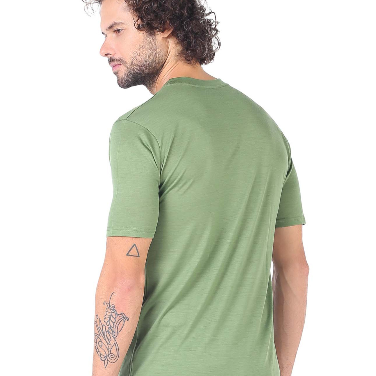 Men's Merino Notus Short Sleeve T-Shirt Crew Neck Green