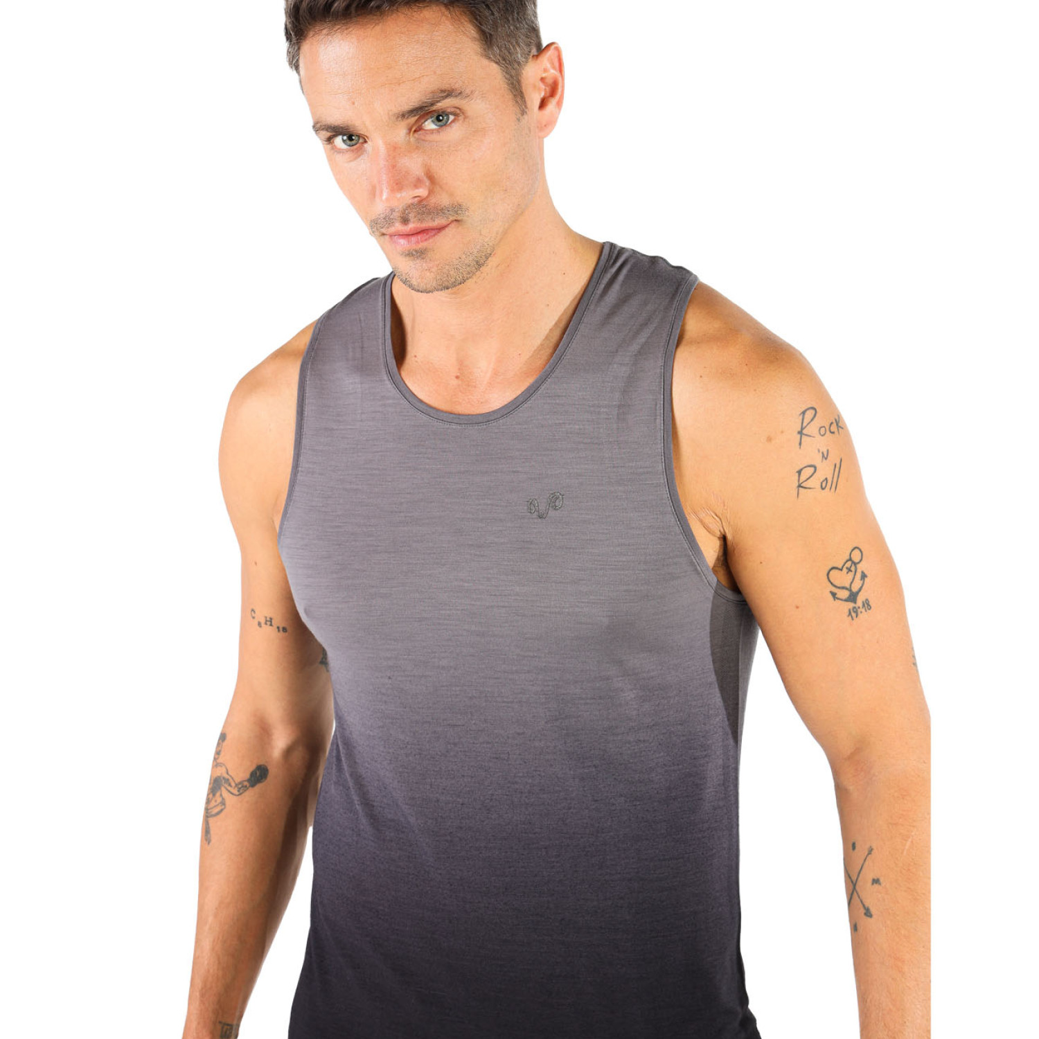 Men's Merino Spaja Sleeveless Muscle Shirt Tank Top for Workout