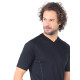 Men's Merino Zonda Short Sleeve T-Shirt V Neck Black