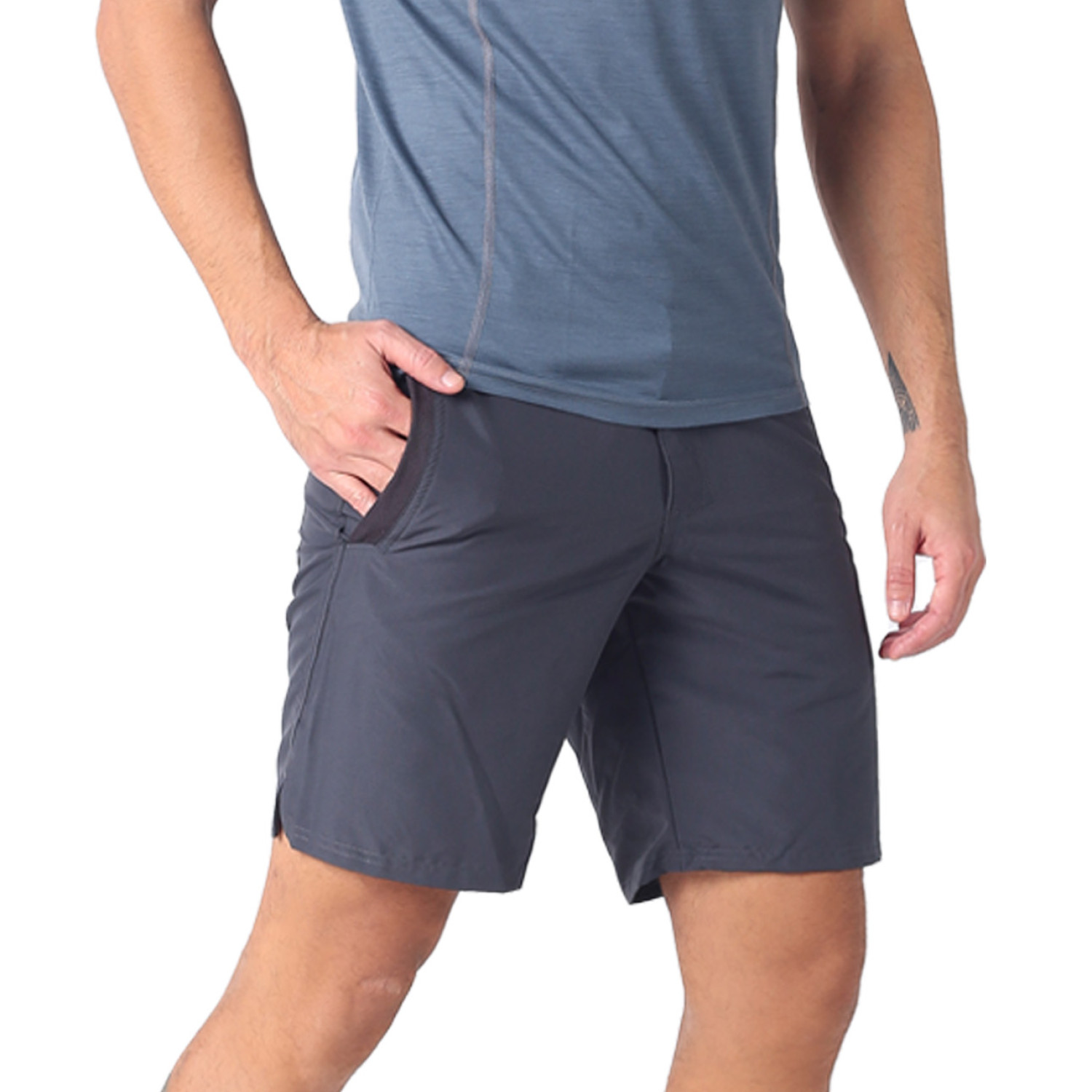Men's Merino Zonda Short Sleeve T-Shirt V Neck Gray