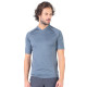 Men's Merino Zonda Short Sleeve T-Shirt V Neck Gray