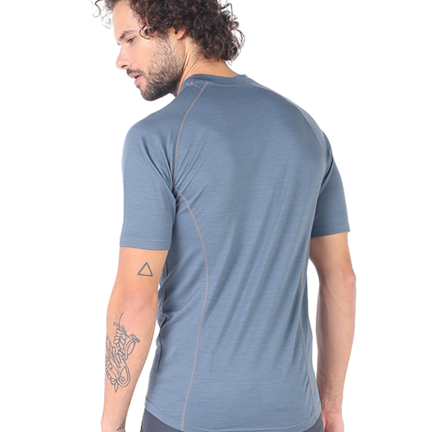 Men's Merino Zonda Short Sleeve T-Shirt V Neck Gray