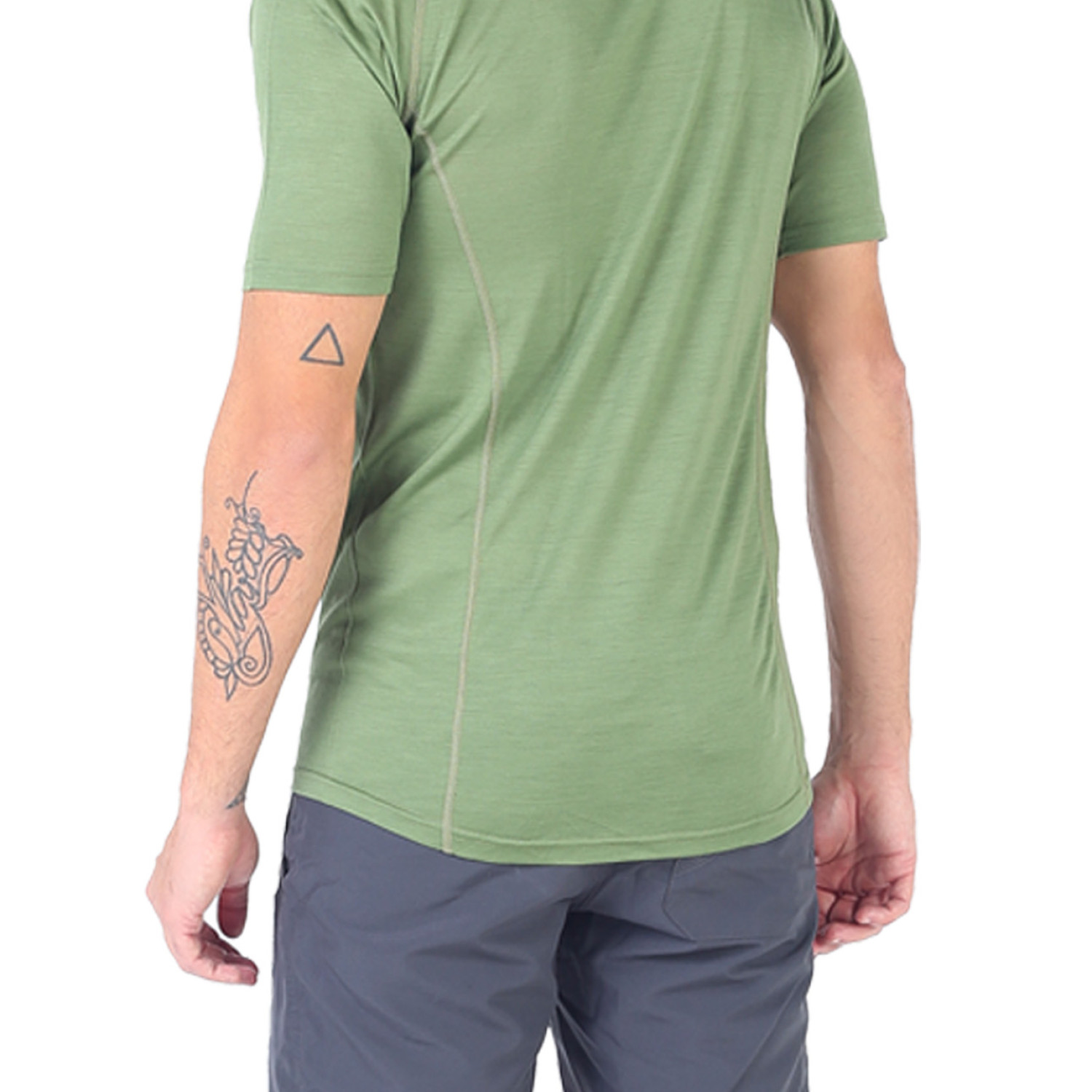 Men's Merino Zonda Short Sleeve T-Shirt V Neck Green