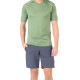 Men's Merino Zonda Short Sleeve T-Shirt V Neck Green