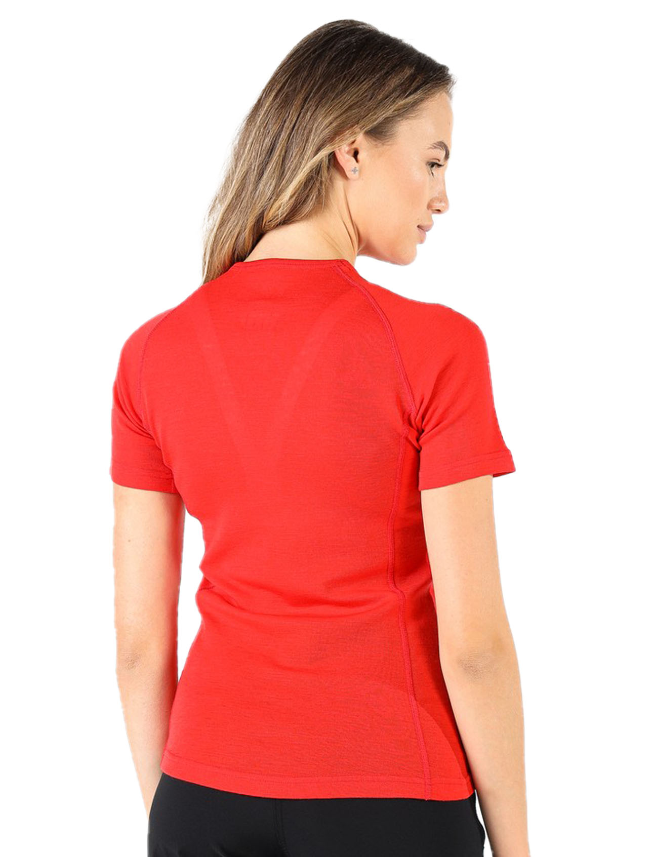 Women's Merino Bise Short Sleeve T-Shirt Red