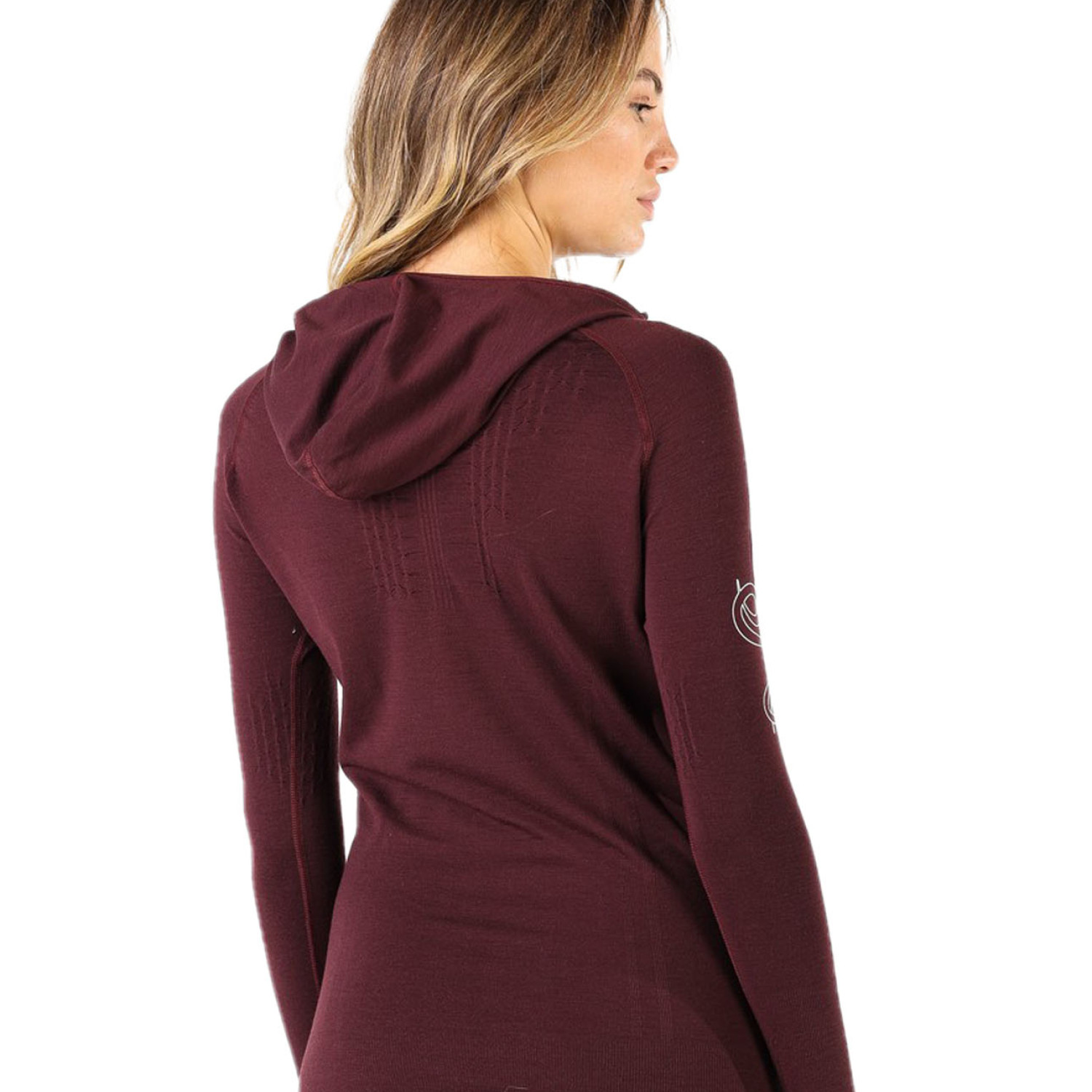 Women's Merino Docca Long Sleeve Zip Hoodie Damson