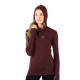 Women's Merino Docca Long Sleeve Zip Hoodie Damson