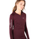 Women's Merino Docca Long Sleeve Zip Hoodie Damson