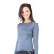 Women's Merino Kona Long Sleeve Crew Thermal Top Gray