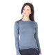 Women's Merino Kona Long Sleeve Crew Thermal Top Gray
