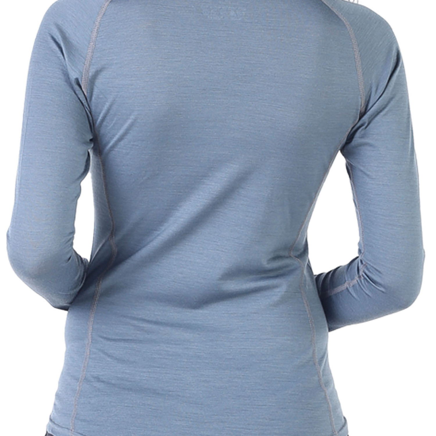 Women's Merino Kona Long Sleeve Crew Thermal Top Gray