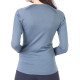 Women's Merino Kona Long Sleeve Crew Thermal Top Gray