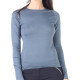 Women's Merino Kona Long Sleeve Crew Thermal Top Gray