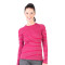 Women's Merino Skadi Long Sleeve Top Base Layer Striped Pink